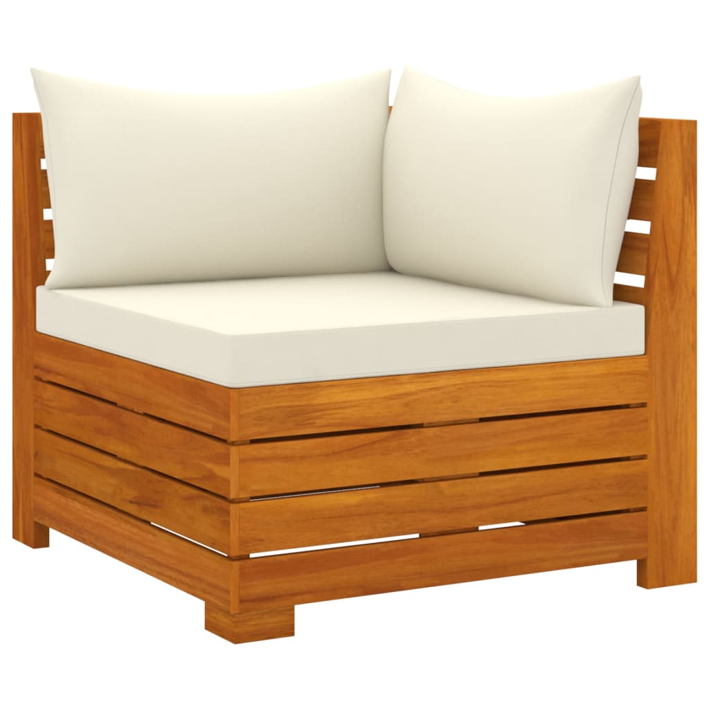 NNEVL 2-Seater Garden Sofa with Cushions Solid Wood Acacia