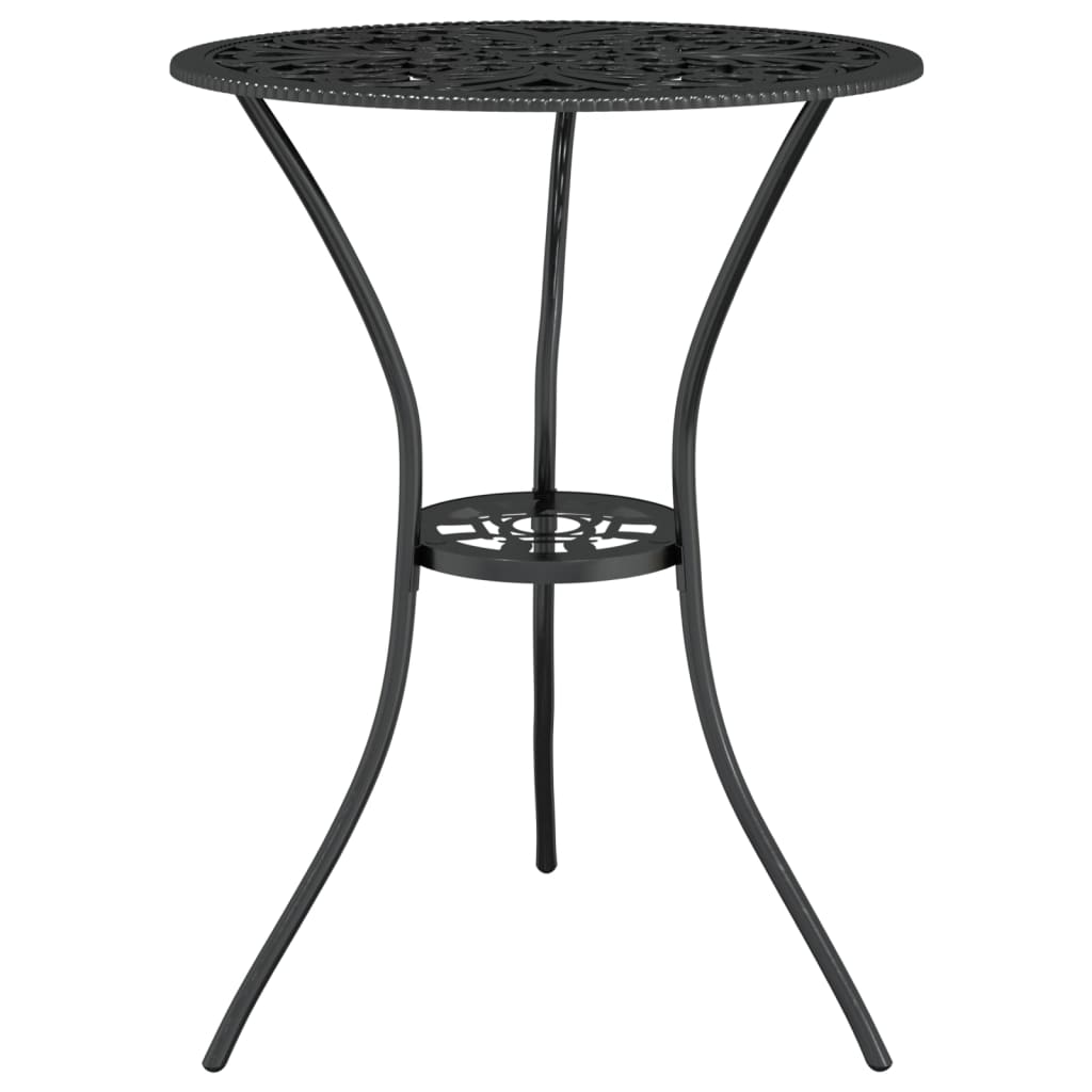 NNEVL 3 Piece Bistro Set Cast Aluminium Black