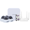 Kit ibrido Ajax/Uniview con NVR 8 canali, 4 telecamere turret WiFi 2MP, router Reyee WiFi 5 e hard disk 1TB