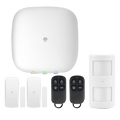 Kit allarme wireless Chuango WiFi/GSM con centrale con batteria backup, 2 telecomandi, 2 contatti porta e sensore PIR, gestione app H4 Smarthome