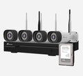 Kit videosorveglianza WiFi Nivian 16 canali con NVR 1TB e 4 telecamere 3MP per esterni con visione notturna IR