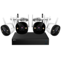Kit videosorveglianza WiFi Imou con NVR 4 canali 1TB e 4 telecamere Bullet 2 2MP con visione notturna a colori, sirena, faretti e rilevamento umano