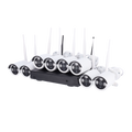 Kit videosorveglianza WiFi Nivian 10 canali con NVR e 8 telecamere bullet 3MP per esterni con visione notturna 20m