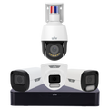 Kit videosorveglianza PoE Uniview professionale con NVR 8 canali 4K e telecamere 4MP Tri-Guard con tecnologia Wise-ISP