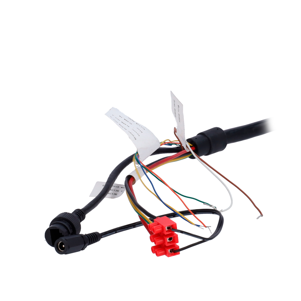 Connessioni posteriori telecamera termica ThermTec Ethernet allarmi alimentazione
